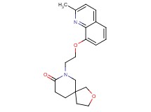 7-{2-[(2-methylquinolin-8-yl)oxy]ethyl}-2-oxa-7-azaspiro[4.5]decan-8-one