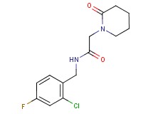 N-(2-chloro-4-fluorobenzyl)-2-(2-oxopiperidin-1-yl)acetamide