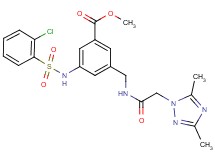 methyl 3-{[(2-chlorophenyl)sulfonyl]amino}-5-({[(3,5-dimethyl-1H-1,2,4-triazol-1-yl)acetyl]amino}methyl)benzoate