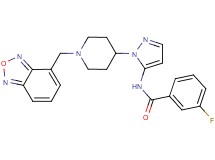 N-{1-[1-(2,1,3-benzoxadiazol-4-ylmethyl)-4-piperidinyl]-1H-pyrazol-5-yl}-3-fluorobenzamide