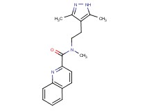 N-[2-(3,5-dimethyl-1H-pyrazol-4-yl)ethyl]-N-methylquinoline-2-carboxamide