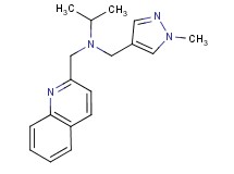 N-[(1-methyl-1H-pyrazol-4-yl)methyl]-N-(quinolin-2-ylmethyl)propan-2-amine