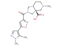 (3aS*,7aR*)-2-{[5-(1,5-dimethyl-1H-pyrazol-4-yl)isoxazol-3-yl]carbonyl}-5-methyloctahydro-3aH-pyrrolo[3,4-c]pyridine-3a-carboxylic acid