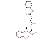 4-[(3aS*,9bS*)-3a-(hydroxymethyl)-1,3a,4,9b-tetrahydrochromeno[3,4-c]pyrrol-2(3H)-yl]-4-oxo-N-phenylbutanamide