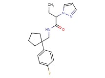 N-{[1-(4-fluorophenyl)cyclopentyl]methyl}-2-(1H-pyrazol-1-yl)butanamide