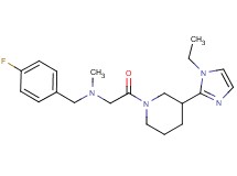 2-[3-(1-ethyl-1H-imidazol-2-yl)-1-piperidinyl]-N-(4-fluorobenzyl)-N-methyl-2-oxoethanamine