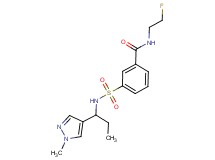 N-(2-fluoroethyl)-3-({[1-(1-methyl-1H-pyrazol-4-yl)propyl]amino}sulfonyl)benzamide