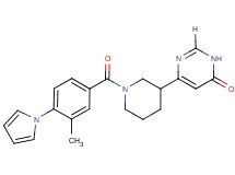 6-{1-[3-methyl-4-(1H-pyrrol-1-yl)benzoyl]piperidin-3-yl}pyrimidin-4(3H)-one