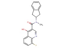 N-(2,3-dihydro-1H-inden-2-yl)-8-fluoro-4-hydroxy-N-methyl-3-quinolinecarboxamide