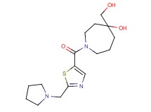 4-(hydroxymethyl)-1-{[2-(1-pyrrolidinylmethyl)-1,3-thiazol-5-yl]carbonyl}-4-azepanol