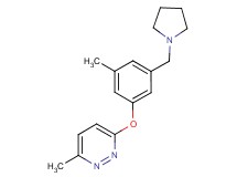 3-methyl-6-[3-methyl-5-(pyrrolidin-1-ylmethyl)phenoxy]pyridazine