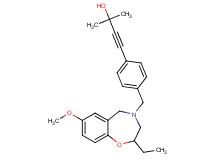 4-{4-[(2-ethyl-7-methoxy-2,3-dihydro-1,4-benzoxazepin-4(5H)-yl)methyl]phenyl}-2-methyl-3-butyn-2-ol