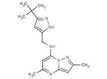 N-[(3-tert-butyl-1H-pyrazol-5-yl)methyl]-2,5-dimethylpyrazolo[1,5-a]pyrimidin-7-amine