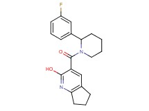 3-{[2-(3-fluorophenyl)-1-piperidinyl]carbonyl}-6,7-dihydro-5H-cyclopenta[b]pyridin-2-ol