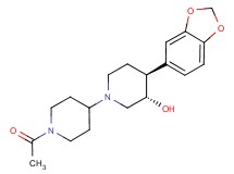 (3S*,4S*)-1'-acetyl-4-(1,3-benzodioxol-5-yl)-1,4'-bipiperidin-3-ol