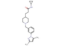 N-cyclopropyl-3-{1-[3-(3,5-dimethyl-1H-pyrazol-1-yl)benzyl]-4-piperidinyl}propanamide