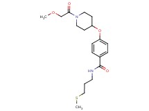 4-{[1-(methoxyacetyl)-4-piperidinyl]oxy}-N-[3-(methylthio)propyl]benzamide