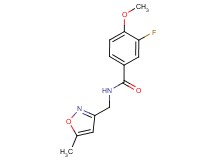 3-fluoro-4-methoxy-N-[(5-methyl-3-isoxazolyl)methyl]benzamide