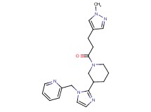 2-[(2-{1-[3-(1-methyl-1H-pyrazol-4-yl)propanoyl]piperidin-3-yl}-1H-imidazol-1-yl)methyl]pyridine