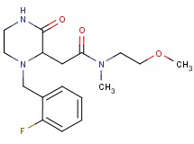 2-[1-(2-fluorobenzyl)-3-oxo-2-piperazinyl]-N-(2-methoxyethyl)-N-methylacetamide