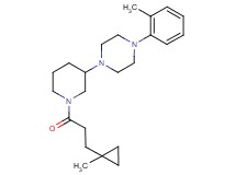 1-{1-[3-(1-methylcyclopropyl)propanoyl]-3-piperidinyl}-4-(2-methylphenyl)piperazine