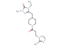 4-ethyl-2-methyl-5-({1-[3-(5-methyl-1H-tetrazol-1-yl)propanoyl]piperidin-4-yl}methyl)-2,4-dihydro-3H-1,2,4-triazol-3-one