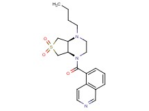 5-{[(4aS*,7aR*)-4-butyl-6,6-dioxidohexahydrothieno[3,4-b]pyrazin-1(2H)-yl]carbonyl}isoquinoline