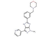 1-methyl-5-[3-(4-morpholinylmethyl)phenyl]-3-(3-pyridinyl)-1,4-dihydroimidazo[4,5-c]pyrazole