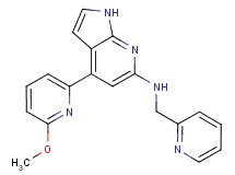 4-(6-methoxypyridin-2-yl)-N-(pyridin-2-ylmethyl)-1H-pyrrolo[2,3-b]pyridin-6-amine