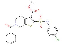 methyl 2-{[(4-chlorophenyl)amino]sulfonyl}-6-(3-cyclohexen-1-ylcarbonyl)-4,5,6,7-tetrahydrothieno[2,3-c]pyridine-3-carboxylate