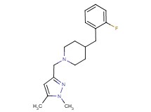 1-[(1,5-dimethyl-1H-pyrazol-3-yl)methyl]-4-(2-fluorobenzyl)piperidine trifluoroacetate