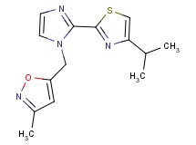 5-{[2-(4-isopropyl-1,3-thiazol-2-yl)-1H-imidazol-1-yl]methyl}-3-methylisoxazole