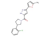 5-{[3-(2-chlorophenyl)-1-pyrrolidinyl]carbonyl}-3-(5-methyl-2-furyl)-1H-pyrazole
