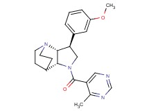 (2R*,3S*,6R*)-3-(3-methoxyphenyl)-5-[(4-methyl-5-pyrimidinyl)carbonyl]-1,5-diazatricyclo[5.2.2.0~2,6~]undecane