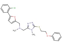 1-[5-(2-chlorophenyl)-2-furyl]-N-methyl-N-({4-methyl-5-[(2-phenoxyethyl)thio]-4H-1,2,4-triazol-3-yl}methyl)methanamine