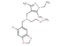 N-[(6-chloro-1,3-benzodioxol-5-yl)methyl]-N-[(1-ethyl-3,5-dimethyl-1H-pyrazol-4-yl)methyl]-2-methoxyethanamine