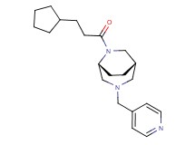 (1S*,5R*)-6-(3-cyclopentylpropanoyl)-3-(4-pyridinylmethyl)-3,6-diazabicyclo[3.2.2]nonane
