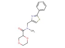 N-methyl-N-[(2-phenyl-1,3-thiazol-4-yl)methyl]-1,4-dioxane-2-carboxamide