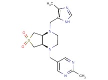 (4aR*,7aS*)-1-[(4-methyl-1H-imidazol-5-yl)methyl]-4-[(2-methyl-5-pyrimidinyl)methyl]octahydrothieno[3,4-b]pyrazine 6,6-dioxide