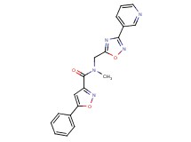 N-methyl-5-phenyl-N-{[3-(3-pyridinyl)-1,2,4-oxadiazol-5-yl]methyl}-3-isoxazolecarboxamide