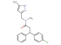 3-(4-chlorophenyl)-N-methyl-N-[(5-methyl-1H-pyrazol-3-yl)methyl]-3-phenylpropanamide