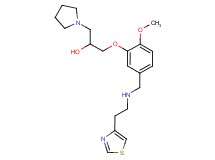 1-[2-methoxy-5-({[2-(1,3-thiazol-4-yl)ethyl]amino}methyl)phenoxy]-3-(1-pyrrolidinyl)-2-propanol