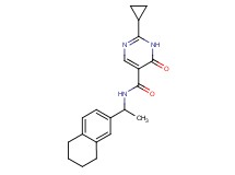 2-cyclopropyl-6-oxo-N-[1-(5,6,7,8-tetrahydronaphthalen-2-yl)ethyl]-1,6-dihydropyrimidine-5-carboxamide