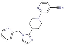 2-{4-[1-(2-pyridinylmethyl)-1H-imidazol-2-yl]-1-piperidinyl}isonicotinonitrile