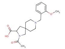 2-acetyl-8-(2-methoxybenzyl)-2,8-diazaspiro[4.5]decane-3-carboxylic acid