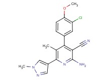 2-amino-4-(3-chloro-4-methoxyphenyl)-5-methyl-6-(1-methyl-1H-pyrazol-4-yl)nicotinonitrile
