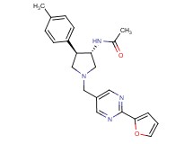 N-[(3S*,4R*)-1-{[2-(2-furyl)-5-pyrimidinyl]methyl}-4-(4-methylphenyl)-3-pyrrolidinyl]acetamide