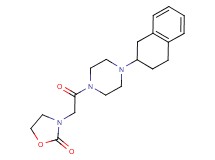 3-{2-oxo-2-[4-(1,2,3,4-tetrahydro-2-naphthalenyl)-1-piperazinyl]ethyl}-1,3-oxazolidin-2-one