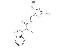 2-(1H-benzimidazol-1-yl)-N-[(4-ethyl-2-methyl-1,3-thiazol-5-yl)methyl]propanamide