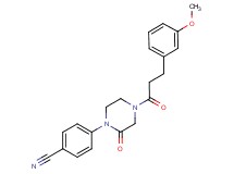 4-{4-[3-(3-methoxyphenyl)propanoyl]-2-oxo-1-piperazinyl}benzonitrile